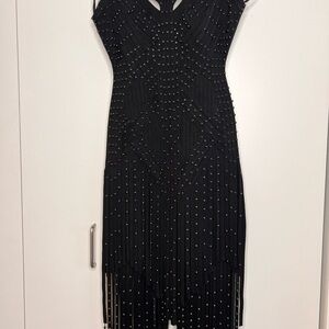 Elegant Black Studded Dress